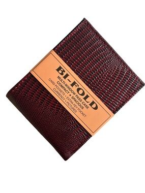 Hand Crafted Men's Deep Burgundy Textured Bi-Fold Wallet